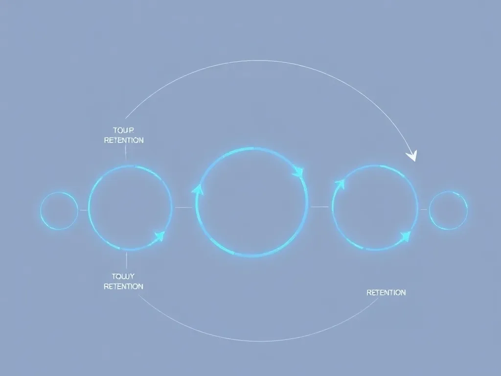 A high-tech minimalist visualization of customer journey loo